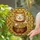 Maneki-Neko Lucky Cat Gold Coin Sycee - Wealth Luck Home Decor Gift for Cat Lover Stained Glass Suncatcher - 2