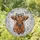 Highland Cow Calf Buffalo Plaid Bow Floral Mosaic - Home Decor Gift for Cow Lover Stained Glass Suncatcher - 1