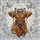 Highland Cow Calf Buffalo Plaid Bow Floral Mosaic - Home Decor Gift for Cow Lover Stained Glass Suncatcher - 5