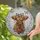 Highland Cow Calf Buffalo Plaid Bow Floral Mosaic - Home Decor Gift for Cow Lover Stained Glass Suncatcher - 2