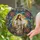 Jesus Christ Radiant Orb Celestial Swirls Golden Halo Compass Stars - Home Decor Gift Stained Glass Suncatcher - 2