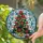 Golden Scroll Christmas Tree Red Poinsettias Baubles - Christmas Gift Stained Glass Suncatcher - 2