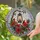Black Oil Lantern Cardinal Poppies Berries Pinecones - Nature Lover Home Decor Gift Stained Glass Suncatcher - 2