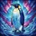 Majestic Upright Penguin Ice Shards Water Aurora - Luminous Wildlife Home Decor Gift Stained Glass Suncatcher - 5