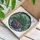 Mosaic Planter Green Foliage Purple Blue Flowers Swirls - Garden Lover Home Decor Gift Stained Glass Suncatcher - 3