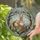 Brown White Rabbit Easter Eggs Heart Branches Grass Blossoms - Easter Gift for Rabbit Lover Stained Glass Suncatcher - 2