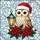 Owl Santa Hat Poinsettia Snowflakes - Christmas Holiday Gift for Owl Lovers Stained Glass Suncatcher - 5