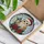 Owl Santa Hat Poinsettia Snowflakes - Christmas Holiday Gift for Owl Lovers Stained Glass Suncatcher - 3