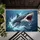 Great White Shark Jaws Wide Open Turbulent Ocean - Ocean Lover Gift for Shark Lover Doormat - 6
