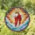 Jesus Christ Welcoming Golden Halo Billowy Clouds Floral Mosaic Home Decor Gift Stained Glass Suncatcher - 1