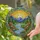 Golden Sun Mountain River Forest Wildflowers Landscape - Home Decor Gift Stained Glass Suncatcher - 2