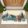 Highland Cow Pickup Truck Evergreen - Farmhouse Christmas Decor Gift Doormat - 1