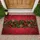 Christmas Pine Garland Red Baubles Snowflakes - Festive Home Decor Doormat - 1
