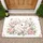 Fluffy White Easter Bunny, Pastel Eggs, Spring Flowers, Butterflies - Easter Home Decor Gift Doormat - 1