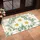 White Daisy Blooms Eucalyptus Leaves Plaid - Farmhouse Home Decor Gift Doormat - 4