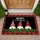 MERRY Christmas Gnomes Holly Berries Buffalo Plaid - Festive Holiday Decor Doormat - 1