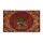 Deep Red Roses Golden LOVE Hearts Scrollwork Filigree Rustic Wood Planks - Home Decor Gift Doormat - 3