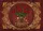 Deep Red Roses Golden LOVE Hearts Scrollwork Filigree Rustic Wood Planks - Home Decor Gift Doormat - 7