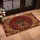 Deep Red Roses Golden LOVE Hearts Scrollwork Filigree Rustic Wood Planks - Home Decor Gift Doormat - 4