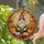 Gnome Patterned Hat Autumn Harvest Mosaic - Home Decor Gift for Gnome Lover Stained Glass Suncatcher - 2
