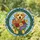 Golden Labrador Puppy Daisy Rose Marigold Bouquet - Home Decor Gift for Dog Lovers Stained Glass Suncatcher - 1