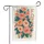 Word Foot Coral Peach Orange Blossoms Teal Green Foliage Reddish Dots - Home Decor Gift Garden Flag - 3