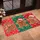 Gingerbread Men Santa Hat Candy Cane Holly Snowflakes Diagonal Stripes - Christmas Gift Doormat - 4