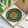 Golden Brown Celtic Knot Star Green Mosaic Field - Home Decor Gift Stained Glass Suncatcher - 3