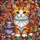 Smiling Kitten Lollipop Candy Jar - Pet Lover Home Decor Gift for Cat Owners Stained Glass Suncatcher - 5