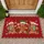 Gingerbread Men Snowflakes Holly Candy Canes Frosting Swirls - Christmas Gift Doormat - 1