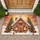 Gingerbread House Christmas Trees Snowmen Winter Wonderland Holiday Decor Doormat - 1