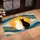 White Black Cat Pair Sun Abstract Landscape - Home Decor Gift Cat Lover Doormat - 4