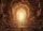 Receding Rough Stone Tunnel Path Glowing Light - Home Decor Gift Doormat - 7