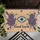 Hamsa Hands Evil Eye Symbols Floral Feather Star Good Luck Home Entryway Decor Gift Doormat - 6