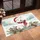 Fluffy White Puppy Santa Hat Plaid Scarf Evergreen - Christmas Gift for Puppy Lover Doormat - 4