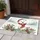Fluffy White Puppy Santa Hat Plaid Scarf Evergreen - Christmas Gift for Puppy Lover Doormat - 5