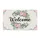 Welcome Script Floral Garland Eucalyptus Berries - Elegant Rustic Home Decor Gift Doormat - 3
