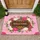 Ornate Welcome Plaque Rose Peony Bloom - New Home Decor Gift Doormat - 1