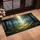Dramatic Winding Forest Path Lush Green Mossy Rocks Dappled Sunlight - Home Decor Gift Doormat - 4