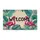 Pink Flamingos Welcome Monstera Leaves Rustic - Home Decor Gift for Entertaining Doormat - 3