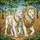 White Lion Lioness Golden Wreath Walking - Wildlife Lover Home Decor Gift Stained Glass Suncatcher - 5