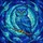 Blue Owl Green Eyes Golden Beak Crescent Moon Celestial Nebulae - Home Decor Gift Stained Glass Suncatcher - 5