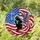 American Flag Bald Eagle Praying Figure Crown of Thorns - Independence Day Gift Stained Glass Suncatcher - 1