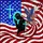American Flag Bald Eagle Praying Figure Crown of Thorns - Independence Day Gift Stained Glass Suncatcher - 5