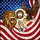 Bald Eagle Jesus Lion American Flag - Patriotic Home Decor Gift Stained Glass Suncatcher - 5