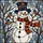 Cheerful Snowman Songbirds Branches - Winter Home Decor Gift for Bird Lover Stained Glass Suncatcher - 5