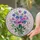 Sweet Pea Flowers Green Leaves Bloom Spring Window Home Decor Gift for Garden Lover Stained Glass Suncatcher - 2