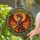 Roaring Red Dragon Spread Wings Circular Border - Fantasy Home Decor Gift for Mythology Lover Stained Glass Suncatcher - 2