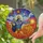 Lord Rama Crowned Bow Wolf Companion Fiery Sky - Home Decor Gift Stained Glass Suncatcher - 2
