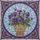 Purple Pansy Bouquet Planter Floral Mosaic Dark Border Light Blue Sky - Home Decor Gift Stained Glass Suncatcher - 5